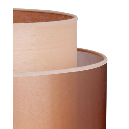 Duolla - Lámpara de mesa WOOD BOHO 1xE27/15W/230V diá. 25 cm cobre/marrón/beige