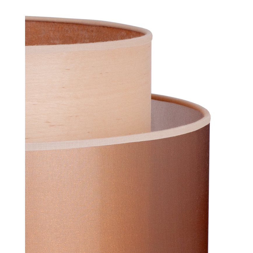 Duolla - Lámpara de mesa WOOD BOHO 1xE27/15W/230V diá. 25 cm cobre/marrón/beige