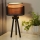 Duolla - Lámpara de mesa WOOD BOHO 1xE27/15W/230V diá. 25 cm negro/beige