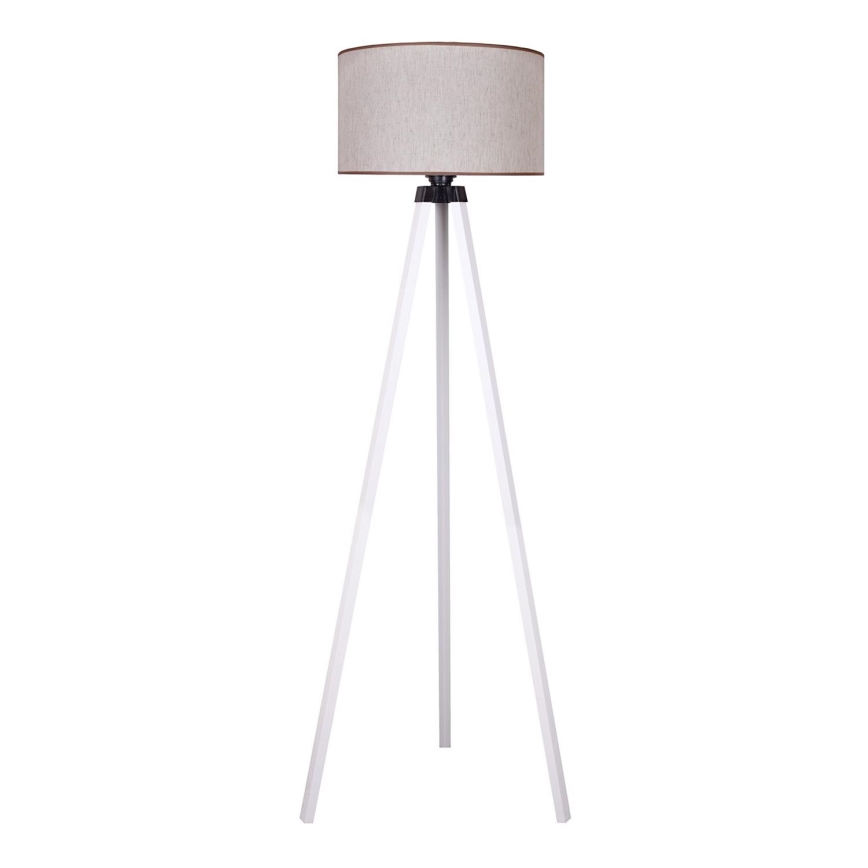 Duolla - Lámpara de pie 1xE27/60W/230V diá. 44 cm beige/blanco