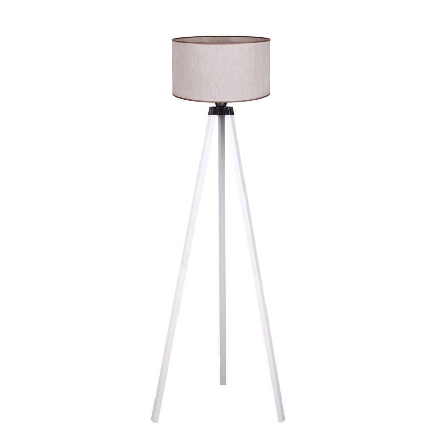 Duolla - Lámpara de pie 1xE27/60W/230V diá. 44 cm beige/blanco
