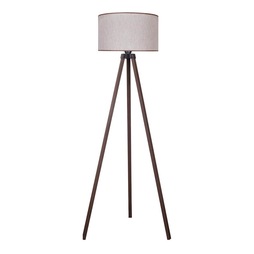 Duolla - Lámpara de pie 1xE27/60W/230V diá. 44 cm beige/marrón