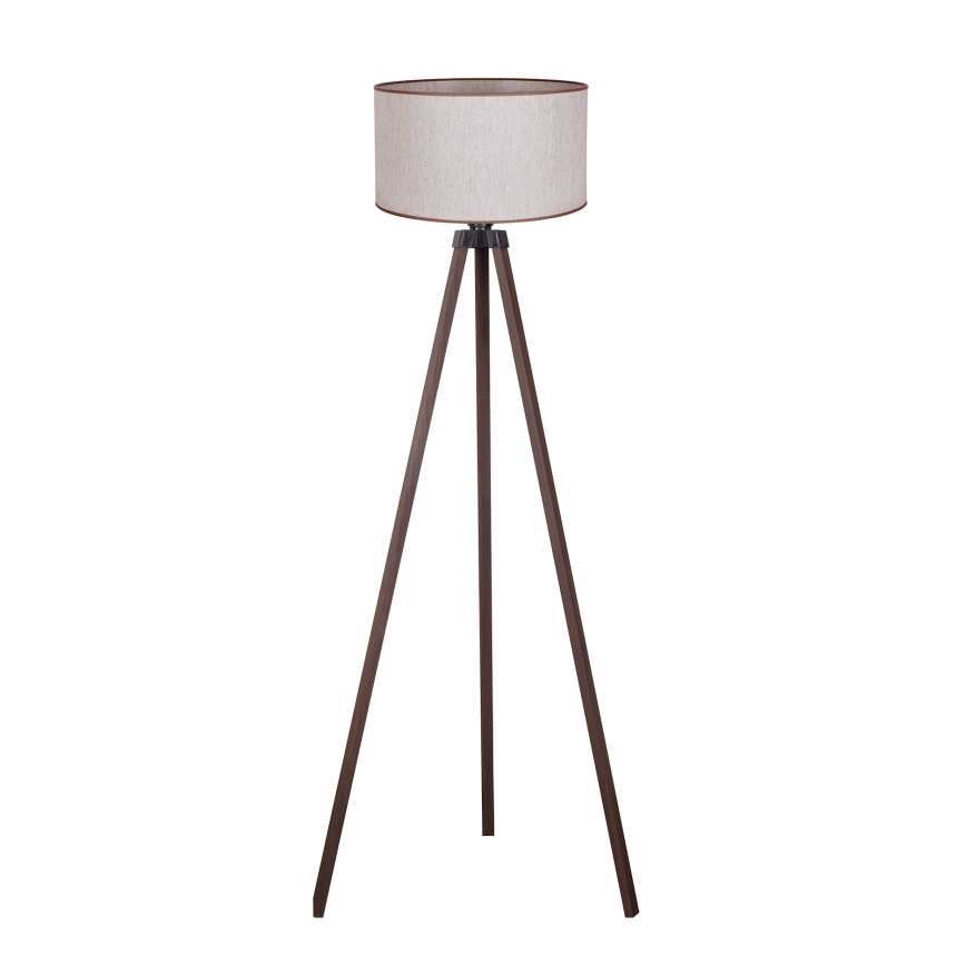 Duolla - Lámpara de pie 1xE27/60W/230V diá. 44 cm beige/marrón