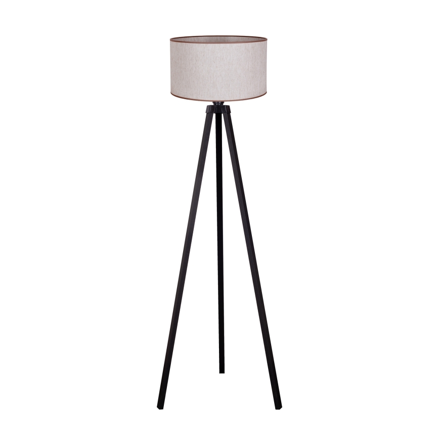 Duolla - Lámpara de pie 1xE27/60W/230V diá. 44 cm beige/wenge