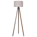 Duolla - Lámpara de pie 1xE27/60W/230V diá. 44 cm beige/wenge