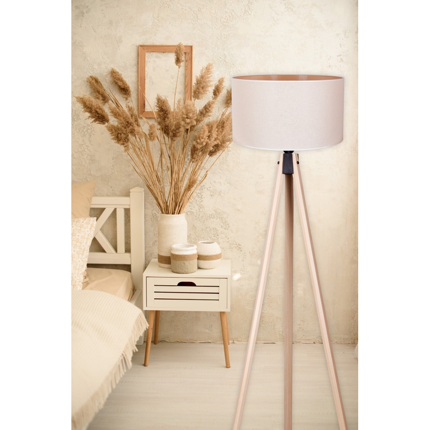 Duolla - Lámpara de pie 1xE27/60W/230V diá. 44 cm color crema/beige