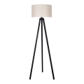 Duolla - Lámpara de pie 1xE27/60W/230V diá. 44 cm color crema/wenge