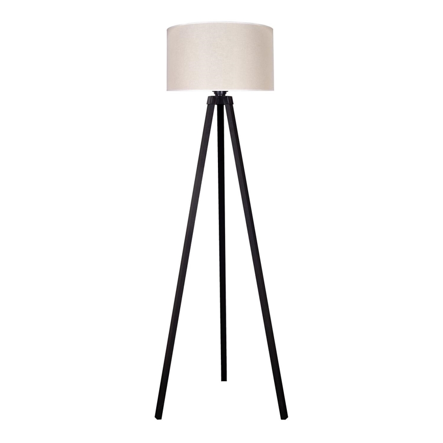 Duolla - Lámpara de pie 1xE27/60W/230V diá. 44 cm color crema/wenge
