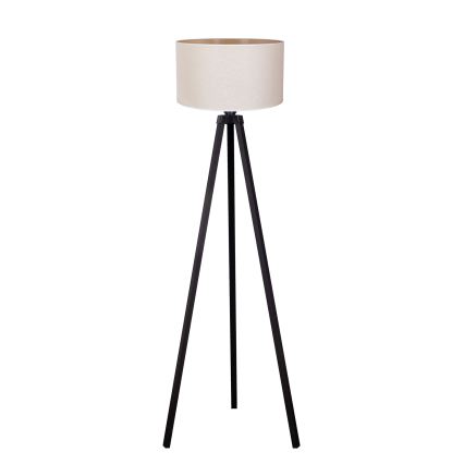 Duolla - Lámpara de pie 1xE27/60W/230V diá. 44 cm color crema/wenge