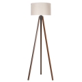 Duolla - Lámpara de pie 1xE27/60W/230V diá. 44 cm color crema/wenge