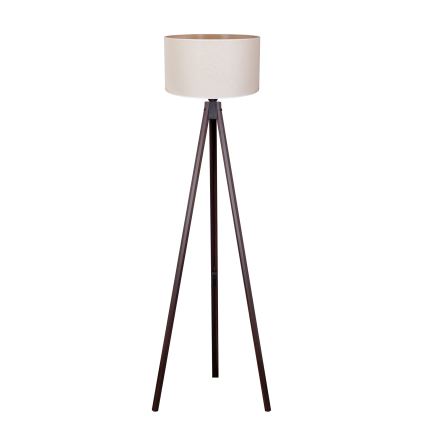 Duolla - Lámpara de pie 1xE27/60W/230V diá. 44 cm color crema/wenge
