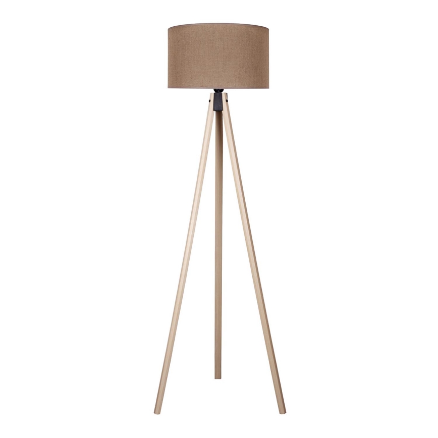 Duolla - Lámpara de pie 1xE27/60W/230V diá. 44 cm marrón/beige