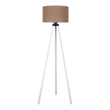 Duolla - Lámpara de pie 1xE27/60W/230V diá. 44 cm marrón/blanco