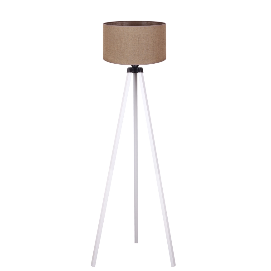 Duolla - Lámpara de pie 1xE27/60W/230V diá. 44 cm marrón/blanco