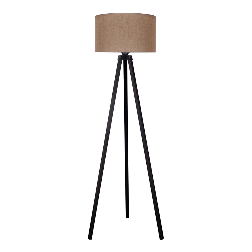 Duolla - Lámpara de pie 1xE27/60W/230V diá. 44 cm marrón/wenge