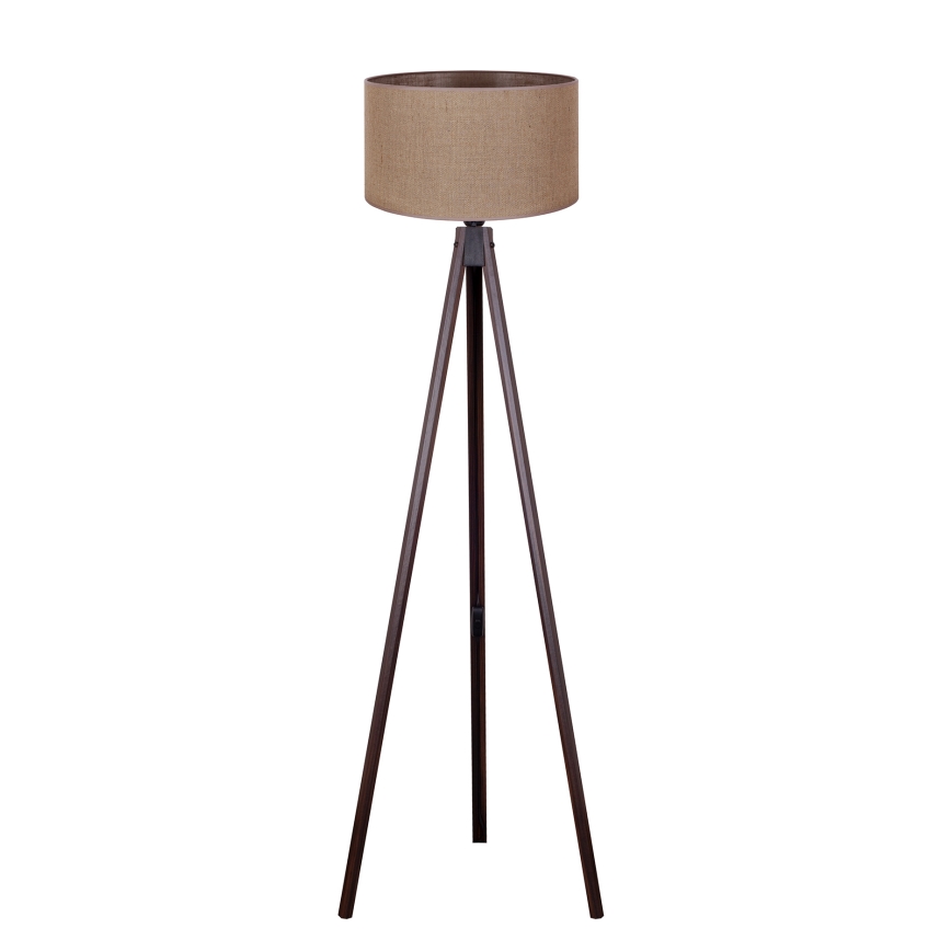 Duolla - Lámpara de pie 1xE27/60W/230V diá. 44 cm marrón/wenge