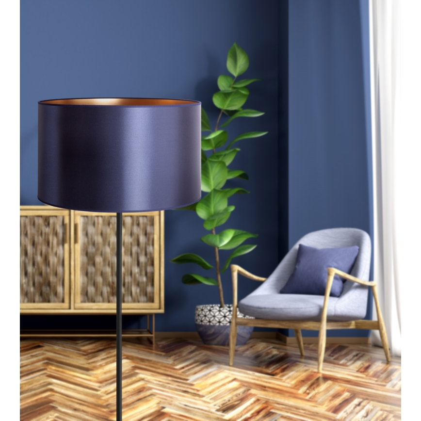 Duolla - Lámpara de pie CANNES 1xE27/15W/230V diá. 45 cm morada/cobre/negro