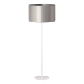 Duolla - Lámpara de pie CANNES 1xE27/15W/230V diá. 45 cm plata/blanco