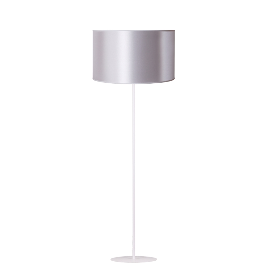 Duolla - Lámpara de pie CANNES 1xE27/15W/230V diá. 45 cm plata/cobre/blanco