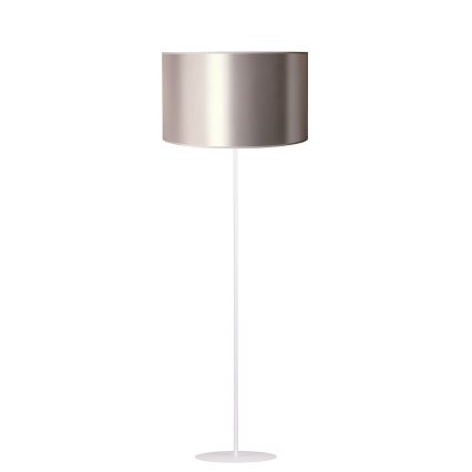 Duolla - Lámpara de pie CANNES 1xE27/15W/230V diá. 45 cm plata/cobre/blanco