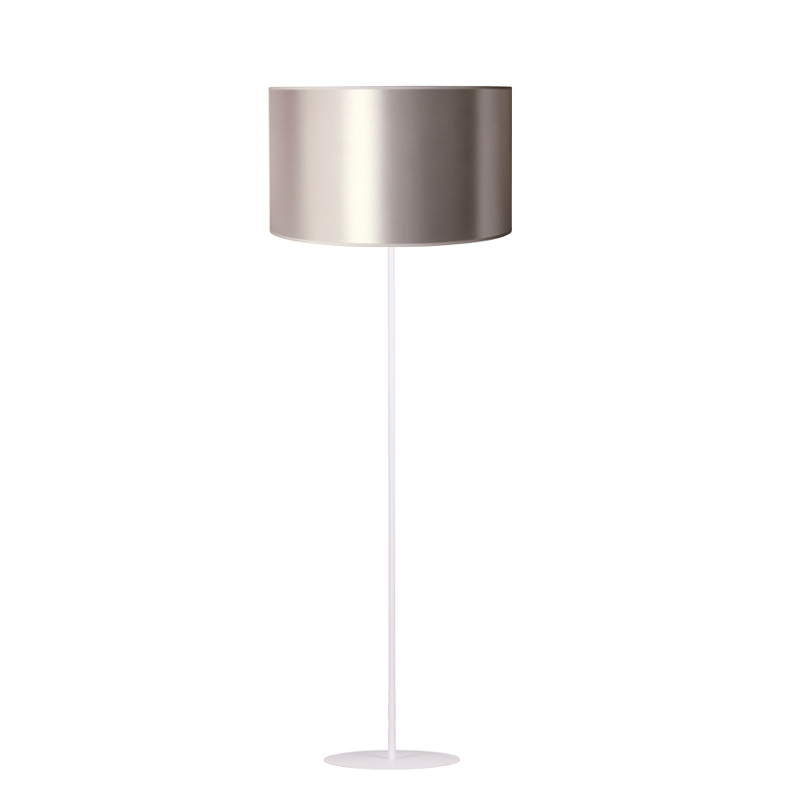 Duolla - Lámpara de pie CANNES 1xE27/15W/230V diá. 45 cm plata/cobre/blanco