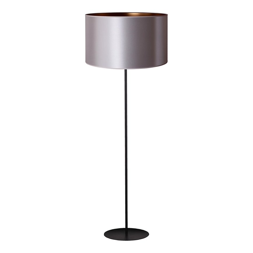 Duolla - Lámpara de pie CANNES 1xE27/15W/230V diá. 45 cm plata/cobre/negro
