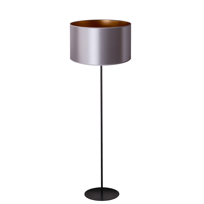 Duolla - Lámpara de pie CANNES 1xE27/15W/230V diá. 45 cm plata/cobre/negro