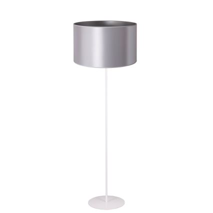 Duolla - Lámpara de pie CANNES 1xE27/15W/230V Ø 45 cm plata/blanco