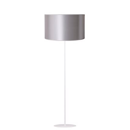 Duolla - Lámpara de pie CANNES 1xE27/15W/230V Ø 45 cm plata/blanco