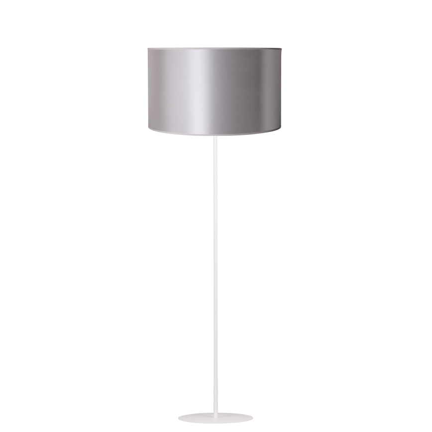 Duolla - Lámpara de pie CANNES 1xE27/15W/230V Ø 45 cm plata/blanco