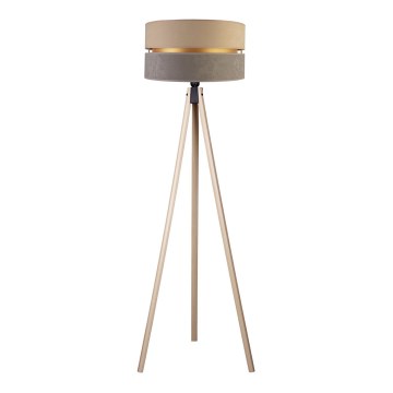 Duolla - Lámpara de pie DUO 1xE27/60W/230V diá. 44 cm beige/gris/beige