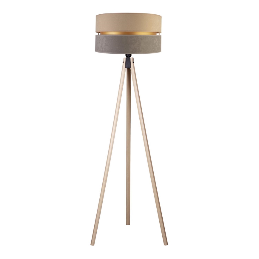 Duolla - Lámpara de pie DUO 1xE27/60W/230V diá. 44 cm beige/gris/beige