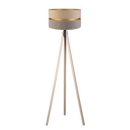 Duolla - Lámpara de pie DUO 1xE27/60W/230V diá. 44 cm beige/gris/beige