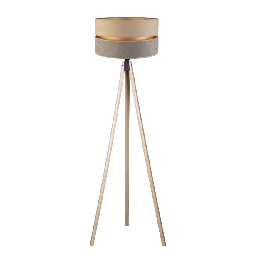 Duolla - Lámpara de pie DUO 1xE27/60W/230V diá. 44 cm beige/gris/beige