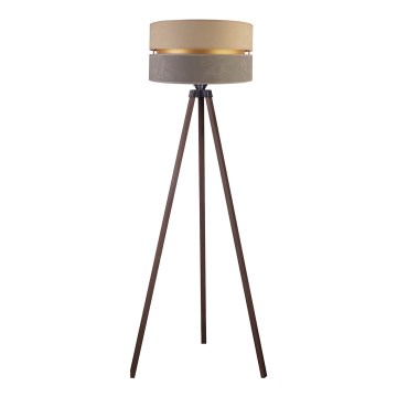 Duolla - Lámpara de pie DUO 1xE27/60W/230V diá. 44 cm beige/gris/marrón