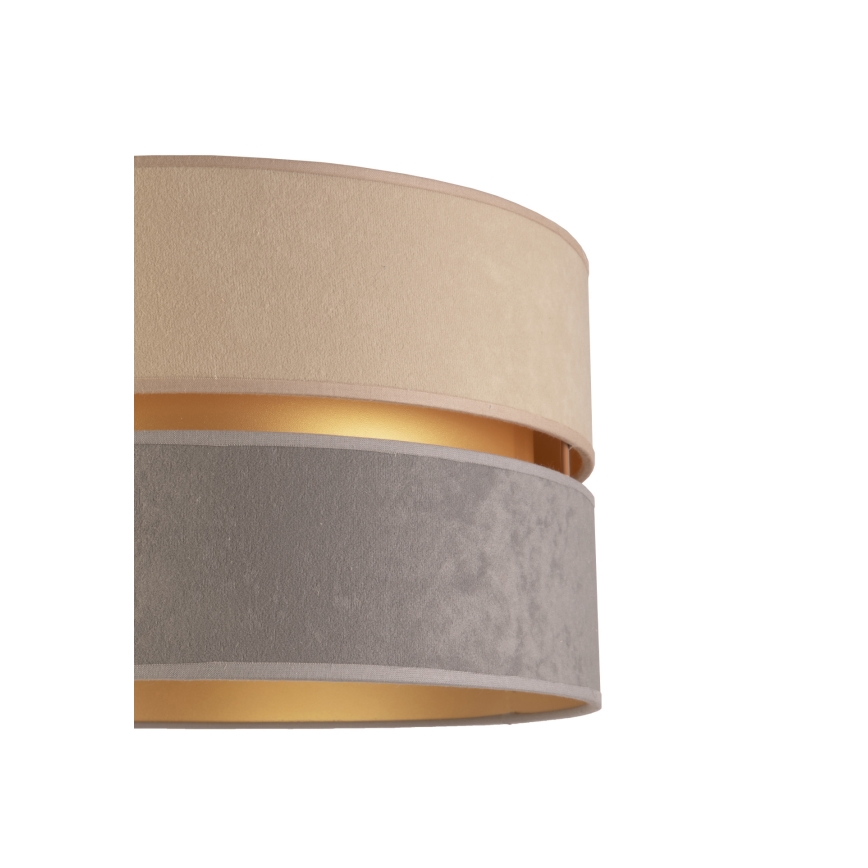 Duolla - Lámpara de pie DUO 1xE27/60W/230V diá. 44 cm beige/gris/wenge