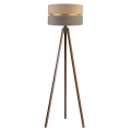 Duolla - Lámpara de pie DUO 1xE27/60W/230V diá. 44 cm beige/gris/wenge