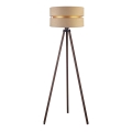 Duolla - Lámpara de pie DUO 1xE27/60W/230V diá. 44 cm beige/marrón