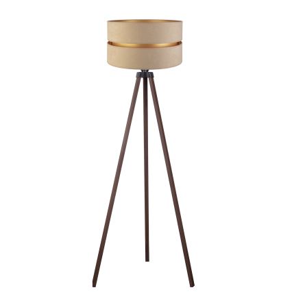 Duolla - Lámpara de pie DUO 1xE27/60W/230V diá. 44 cm beige/marrón