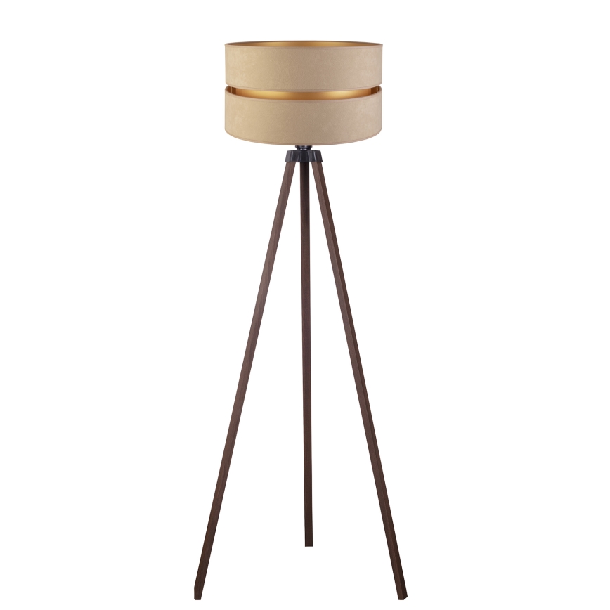 Duolla - Lámpara de pie DUO 1xE27/60W/230V diá. 44 cm beige/marrón