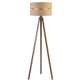 Duolla - Lámpara de pie DUO 1xE27/60W/230V diá. 44 cm beige/wenge
