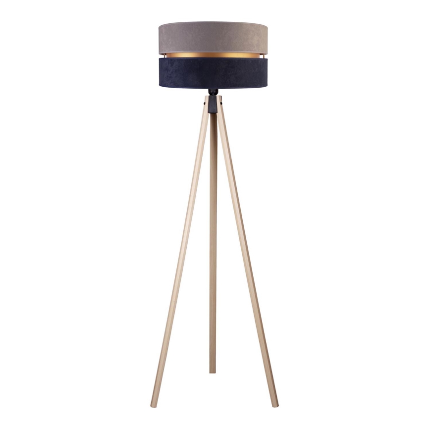Duolla - Lámpara de pie DUO 1xE27/60W/230V diá. 44 cm gris/azul/beige