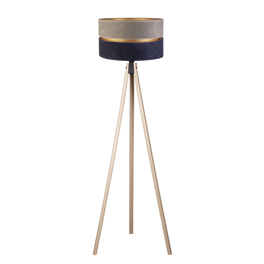 Duolla - Lámpara de pie DUO 1xE27/60W/230V diá. 44 cm gris/azul/beige