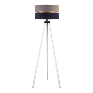 Duolla - Lámpara de pie DUO 1xE27/60W/230V diá. 44 cm gris/azul/blanco