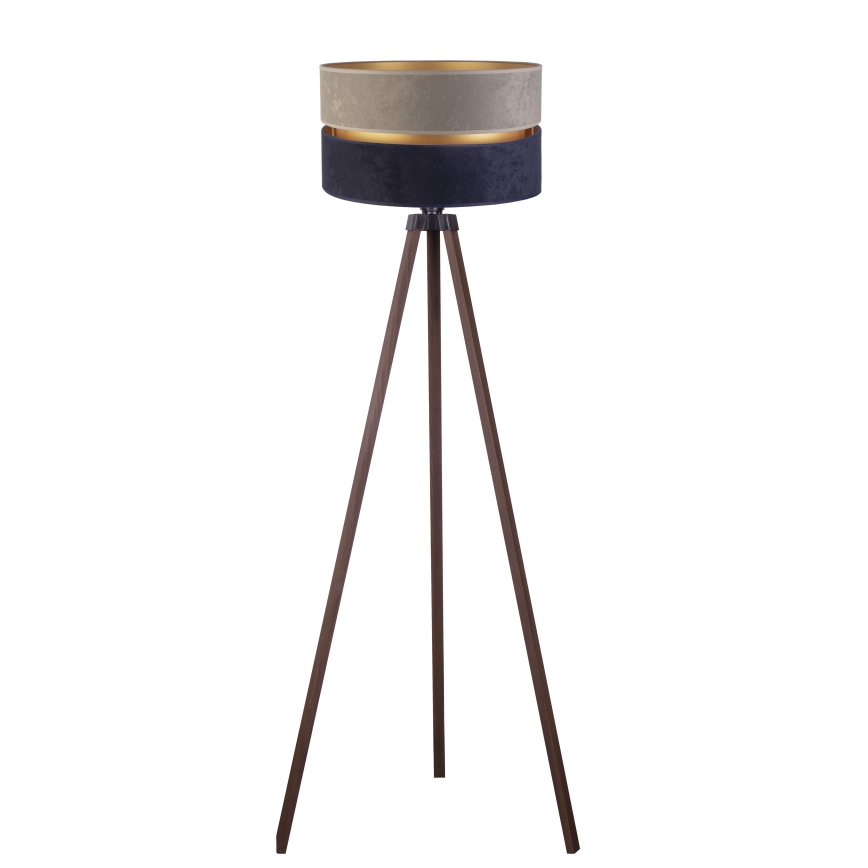 Duolla - Lámpara de pie DUO 1xE27/60W/230V diá. 44 cm gris/azul/marrón
