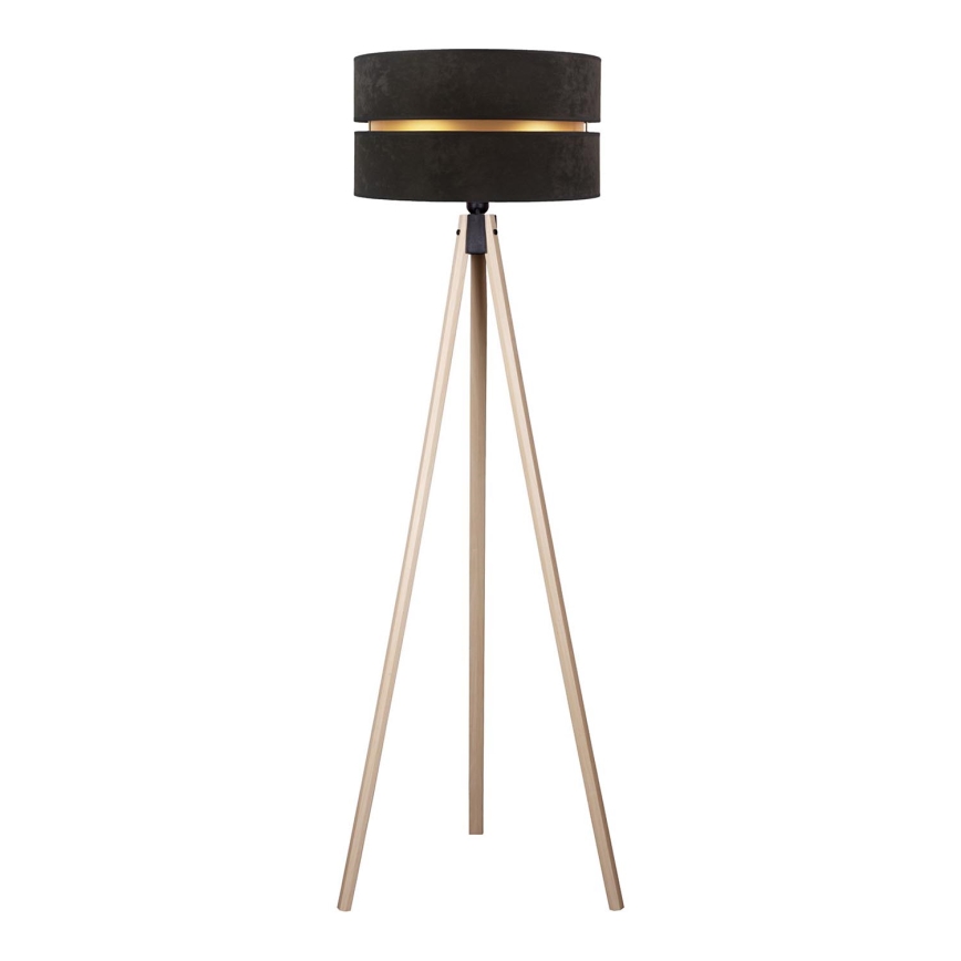 Duolla - Lámpara de pie DUO 1xE27/60W/230V diá. 44 cm negro/beige