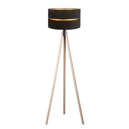 Duolla - Lámpara de pie DUO 1xE27/60W/230V diá. 44 cm negro/beige