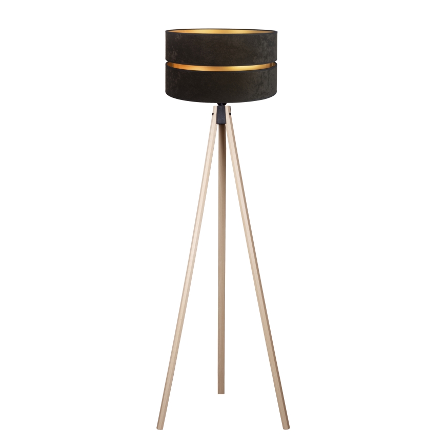 Duolla - Lámpara de pie DUO 1xE27/60W/230V diá. 44 cm negro/beige
