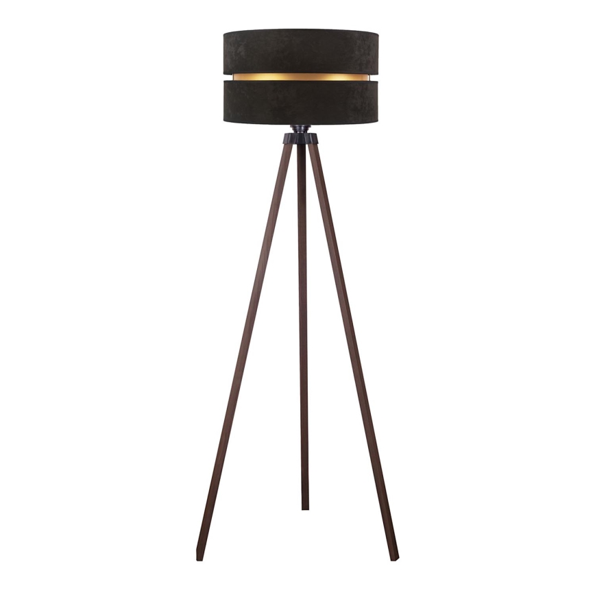 Duolla - Lámpara de pie DUO 1xE27/60W/230V diá. 44 cm negro/marrón