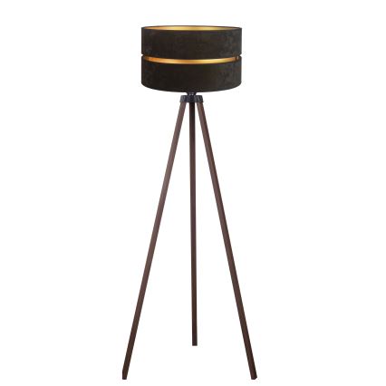 Duolla - Lámpara de pie DUO 1xE27/60W/230V diá. 44 cm negro/marrón